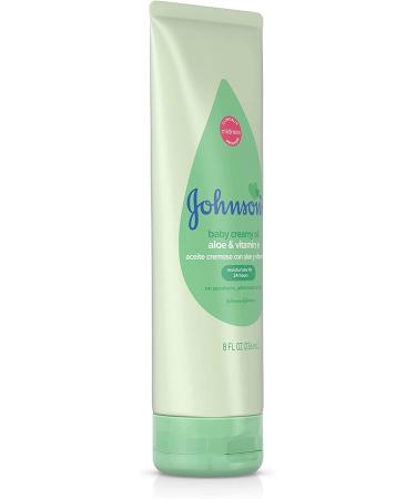 Johnson's Baby Oil Creamy Aloe & Vitamin E 8 fl oz - Moisturizing Baby Oil Cream - Buy Online on GoSupps.com