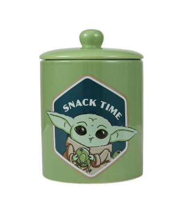 Star Wars Dog Treat Jar - Ceramic Dog Treat Jar with Lid - Dog Food Storage Container, Star Wars Treat Jar, Pet Treat Container, Feeding Supplies for Dogs, Dog Treat Canister Snack Time 7.3" x 5.1"