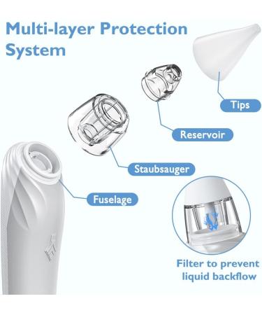 Rechargeable Baby Nasal Aspirator with Music Function - Adjustable Volume Electric Nose Cleaner for Toddler - Light Soothing Nose Booger Sucker - Buy Online on GoSupps.com