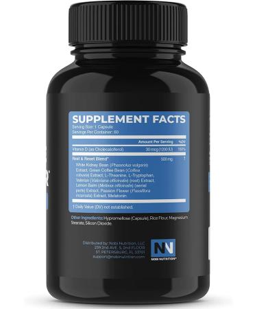 Nobi Nutrition Night Time Fat Burner & Sleep Aid - Appetite Suppressant 60 Capsules - Buy Online on GoSupps.com