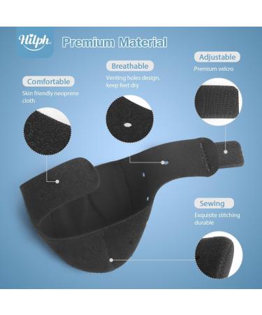 Hilph Heel Pads Protector for Plantar Fasciitis & Heel Pain Relief - Gel Cushions for Men & Women - Large Black Heel Support for Achilles Tendonitis & Cracked Heels - Buy Online on GoSupps.com