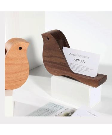 Business Card Holder Small Bird Card Wooden Business Card Case Creative Exhibition Male and Female Front Desk Horizontal Storage Rack Business Card Display Stand (Color : 1) - Buy Online on GoSupps.com