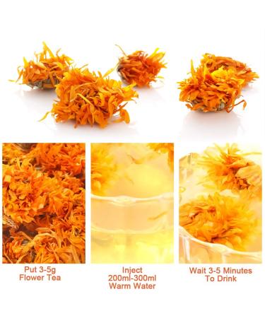 Buy 100% Natural Calendula Tea - Herbal Marigold Flower Tea for Weight Loss | Organic Chinese Flower Tea 35g - Buy Online on GoSupps.com