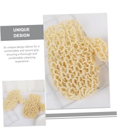 POPETPOP Bath Rubbing Gloves Exfoliating Gloves for Shower Body Scrub Gloves Shower Gloves Shower Back Scrubber Shower Mittens Tools Exfoliating Gloves for Body Sisal Wash Gloves Frosted - Buy Online on GoSupps.com