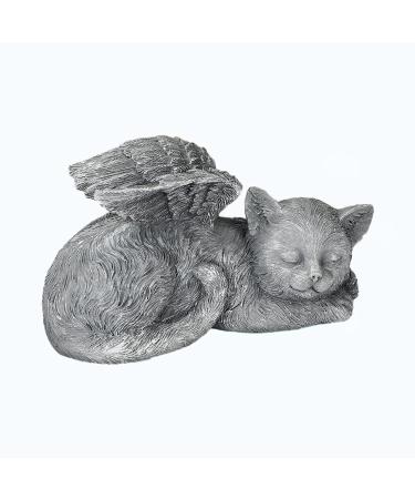 CestMall Dog Angel Pet Memorial Statue, Resin Sleeping Dog Memorial Statue to Honor Beloved Pet, Creative Handicrafts Ornament for Home Garden Yard(5.1x3 x3.1in) Cat Angel