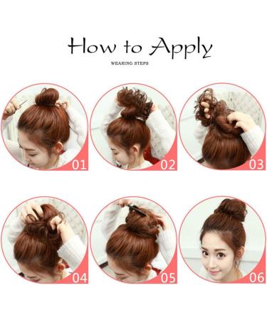 Tousled Updo Hair Pieces Messy Bun Hair Scrunchies Extensions Hair Piece Ponytail With Elastic Rubber Hair Extensions for Women Dark Blonde to Bleach Blonde - Buy Online on GoSupps.com