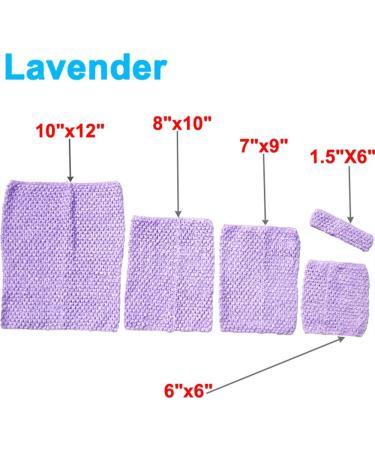 4pc Crochet Tube Top Tutu Dress & Skirt Set for Baby Girls - Lavender 8x10 & 20x25cm - Buy Online on GoSupps.com