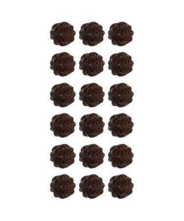 Minkissy 18 pieces of health balls meditation balls baoding balls no carillon wooden craft Chinese decorations mini-wet bag acupunct stress relaxation balls hand massage