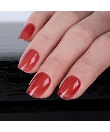 Imtiti Jelly UV Gel Nail Polish 15 ml Amber Red Transparent Gel Nail Polish UV LED Soak Off Nail for Autumn and Winter - Buy Online on GoSupps.com