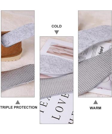 Warm Lambs Wool Insoles 3 Pairs Unisex Memory Foam Foot Comfort | Double-Sided Aluminum Foil & Non-Woven Fabric - Buy Online on GoSupps.com