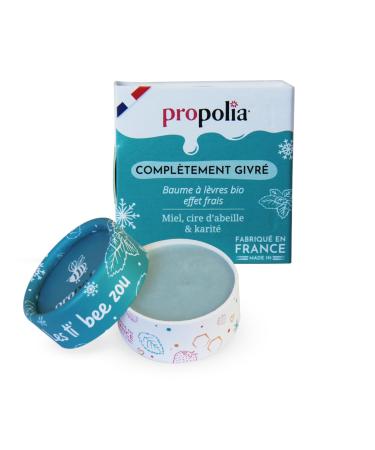 PROPOLIA - Mint Lip Balm - Fresh effect - Repairs and nourishes dry and damaged lips - Honey, Beeswax and Shea - 100% natural - Made in France - 6 g jar