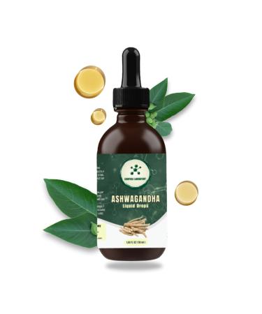 COMPASS LABORATORY Ashwagandha Liquid Drops - Mood Support and Wellness Supplement - Natural Cortisol Manager and Immune Booster - 2 fl oz