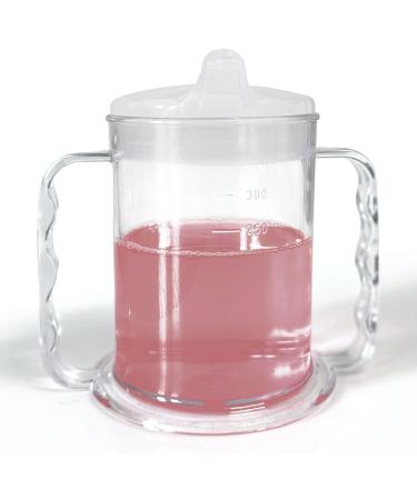 Wide Floor Two Handles Drinking Cups - 10-Piece Set for Adults | Beak Lid Drinking Aids for Dementia & Arthritis - Ideal for Weak Grip - Buy Online on GoSupps.com