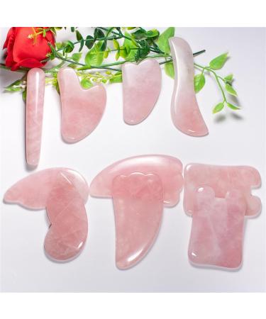 FACSER Natural Crystal Rough Pure Natural Rose Quartz Stone Gua Sha Scraping Board Face Neck Body Massagers Therapeutic and Skin Renewal Tool (Color : J) - Buy Online on GoSupps.com