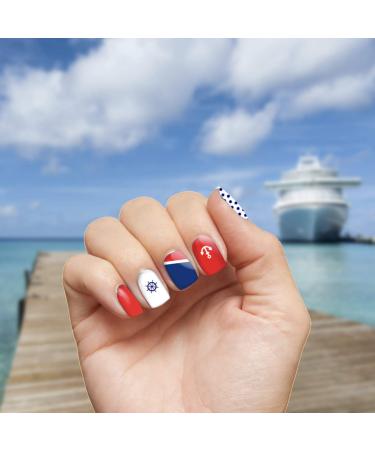 Nautical Themed Cruise Nail Strips - Fun Fingernail Polish Decorations - Buy Online on GoSupps.com