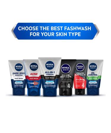 MEN Deep Impact Face Wash | Black Carbon | Intense Clean for Beard & Face | 100g - Oil & Impurity Removal - Buy Online on GoSupps.com