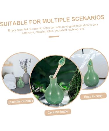Fomiyes Ceramic Essential Oil Dispenser Bottle | Aromatherapy Oil Container | Spa & Fragrance Glass Pot | International Shipping - Buy Online on GoSupps.com