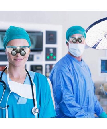 Magnifier Magnifying Eye Glasses with Light Surgery Dental Binocular Loupes 3.5X Magnifier Magnifying Eye Glasses + Head Lamp for Close Work with Handy Carry Case - Buy Online on GoSupps.com