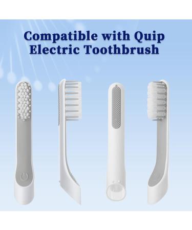 Toothbrush Replacement Heads for Quip - Soft Bristles Electric Brush Head Refills (6 Pack) - Compatible with All Adult Electric Toothbrushes - White - Buy Online on GoSupps.com