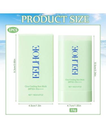 Henjunu Centella Sunscreen Centella Sunscreen Stick Moisturizing Sunscreen Stick Fast Sunscreen Stick Centella Daily Sunscreen SPF 50+ PA++++ Nongreasy Strong UV Protection Centel - Buy Online on GoSupps.com