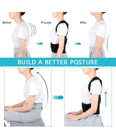Adjustable Back Brace Posture Corrector for Men & Women | Lumbar Waist Support Belt | Improve Posture & Relieve Pain (L 31-42 - Buy Online on GoSupps.com
