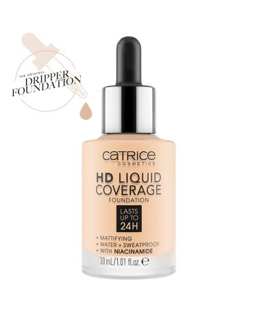 Catrice HD Liquid Coverage Foundation No. 002 - Long-Lasting Matte Vegan Oil-Free Waterproof | 30ml - Perfect for Impure Skin - Buy Online on GoSupps.com