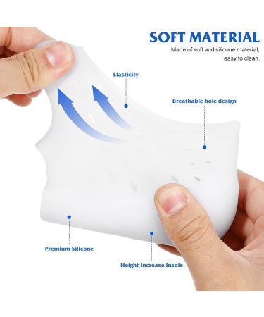 Healifty 4cm Height Increase Insoles Gel Arch Support Pads for Invisible Heel Elevators - Pack of 2 - Buy Online on GoSupps.com