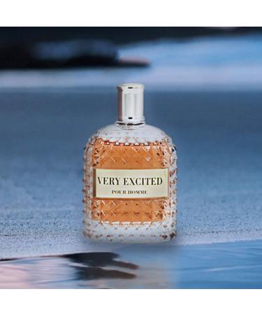 Very Excited Men Perfume 3.4 Fl Oz Eau De Parfum Vaporisateur Spray - Long Lasting Myrtle Bergamot Hazelnut Oil From France - Buy Online on GoSupps.com
