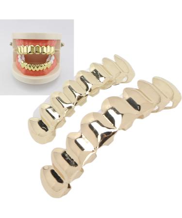 Hip Hop Teeth Set - Golden Alloy Braces for Halloween Festival Party - Protect & Decorate Your Smile - Buy Online on GoSupps.com