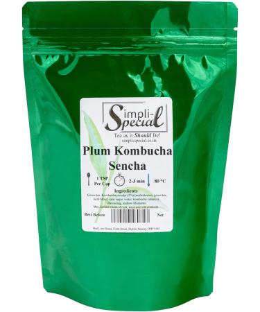 Simpli-Special Plum Kombucha Sencha Green Loose Leaf Tea 500g | Hunan Province Green Tea with Kombucha | Refreshing Sweet Fruity Flavour | Great Hot or Iced - Buy Online on GoSupps.com