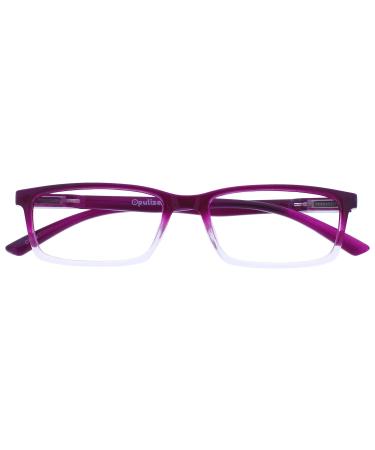 Opulize sea glasses Blue light filter narrow frame spring hinges improve the sleep computer glasses gaming anti-reflective men B9 +3.50 diopters purple
