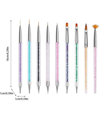 Nail Art Brush Set - Double-Ended Nail Design Tools Kit - Nail Art Point Drill Drawing Tools Including Nail Liner Brush and Nail Dotting Pens - Buy Online on GoSupps.com