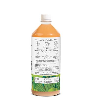 Kapiva Aloe Vera + Amla Juice | Cold-pressed Juice for Glowing Skin | Helps with Acne and Metabolism (1L) - Buy Online on GoSupps.com
