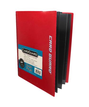 CardGuard Trading Card Pro-Folio, 9-Pocket Side-Loading Pages,, Red
