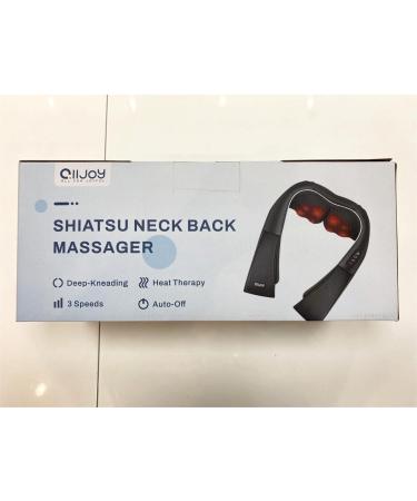 AllJOy Shiatsu Neck & Shoulder Massage Device with Heat - Electric Back Massager for Home & Office | Perfect Gift for Men - Dark Blue - Buy Online on GoSupps.com