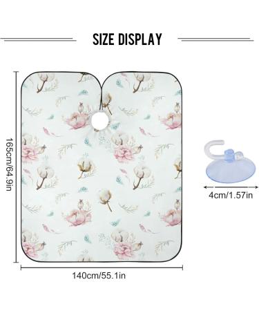 Buy Waterproof Barber Cape - Cotton Flower & Cheetah Pattern | Unisex Hair Cutting Bib for Men - International Shipping - Buy Online on GoSupps.com