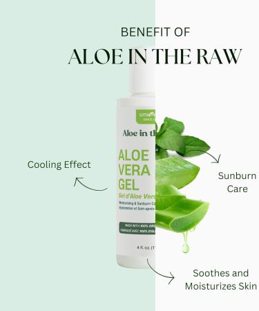 Univera Organic Aloe in the Raw - Gel for Deep Hydration - Soothes Sunburns Ideal for Dry Skin & Cooling After Sun - Natural Moisturizer - 4 fl oz - Buy Online on GoSupps.com