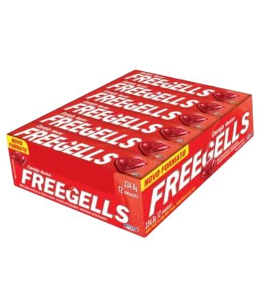 Freegells Cherry Drops - Hard Candy - 12 units - Imported by Lecsa Specialty Snacks