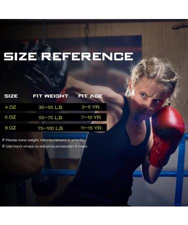 Luniquz Kids Boxing Gloves 4-8 oz | Youth Punching Bag Gloves for Boys & Girls | Blue Sparring Gloves - 6 oz - Buy Online on GoSupps.com