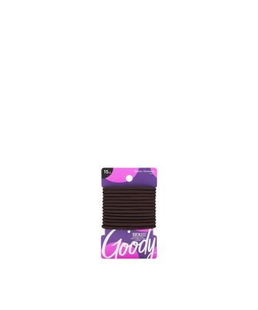 Goody Ouchless Elastic Hair Bands Brown Non Metal 15 Elastics by Goody