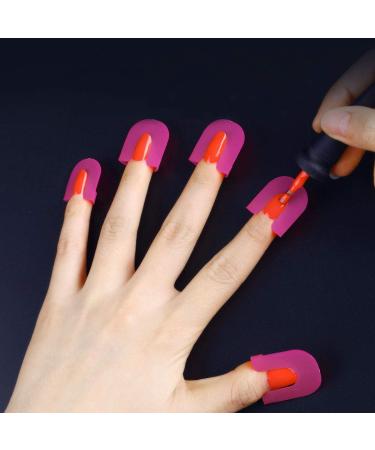 Nail Polish Protector Stencil 26pcs/pack UV Nail Art Lacquer Palisade Cuticle Guard Skin Barrier Protector Gel Nail Tips Forms Anti Spill Holder Clip Cap - Buy Online on GoSupps.com