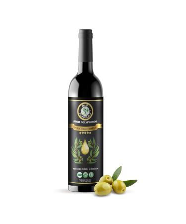 M.G. PAPPAS High Polyphenol Rich Olive Oil - Extra Virgin Olive Oil Cold Pressed & Unfiltered - High Hydroxytyrosol Greek Olive Oil - Award Winning & Health Claim Accredited - 12.7 Oz 375ml