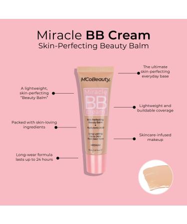 MCoBeauty - Miracle BB Cream - Primes and Tints - Everyday Skin Tone Balancing Face - Contains Hyaluronic Acid and Glycerin - Cream Light Shade 1 Fl Oz (Pack of 1) Light - Buy Online on GoSupps.com