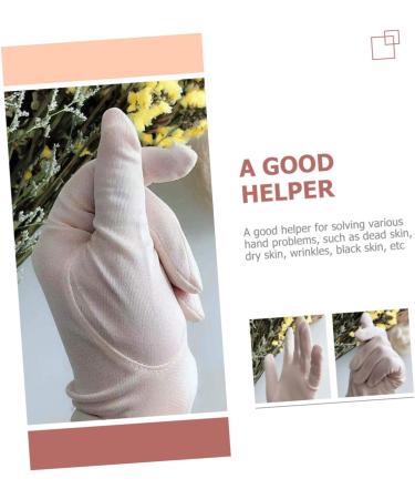 DOITOOL 1 Pair Grooming Gloves Dry Cracked Hands Gloves Beauty Supply Hand Accessory Lotion Gloves Wristband Hydrating Lotion Inspection Gloves Beauty Products White Silk Summer - Buy Online on GoSupps.com