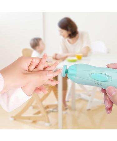 Baby Nail File Clipper Trimmer with Light - Electric & Professional Safe Baby Manicure Set in Green - Buy Online on GoSupps.com