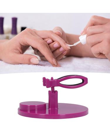 Sonew Anti Spill Nail Polish Bottle Holder Handsfree Adjustable Angle Nail Polish Bottle Clamp Nail Art Tool for Home Salon (Purple) - Buy Online on GoSupps.com