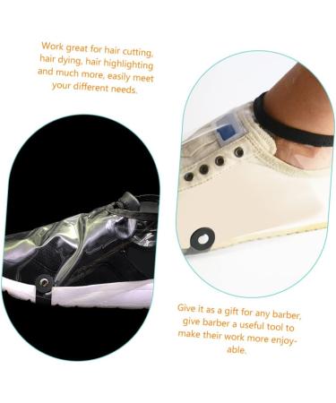 Angoily Barber Shoe Covers - Haircut Protector & Hair Dye Cloak Set | Transparent 34x15cm Ideal for Hairdressers & Cosmetologists - Buy Online on GoSupps.com