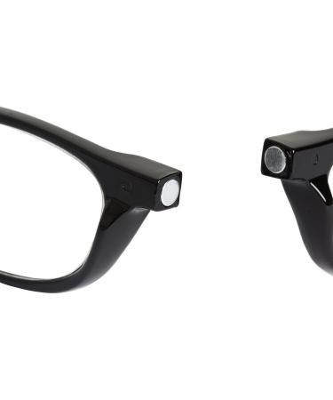TBOC Pack: Reading Glasses +3.50 Dioptria for Men & Women - 2 Units Foldable & Magnetic Closure Transparent & Black - Ideal for Presbyopia Aid - Buy Online on GoSupps.com