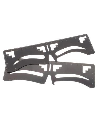NOLITOY 2pcs Measuring Ruler Balance Eyebrow DIY Stainless Shaper Supplies for Stencils Brow Tool