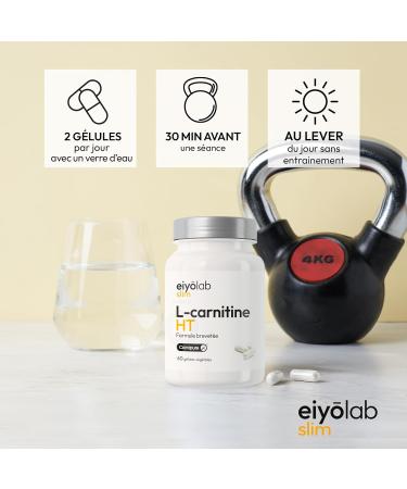 Carnipure Premium Patented L-CARNITINE | Energy - Dry - Recovery | Pre-Workout without Caffeine and Magnesium Stearate | Doping Free | 60 Vegan Capsules | Made in France Eiyolab - Buy Online on GoSupps.com